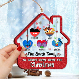 Personalized Gifts For Family Ornament, All Hearts Come Home For Christmas 01QHLU241024 - Ornament - GoDuckee