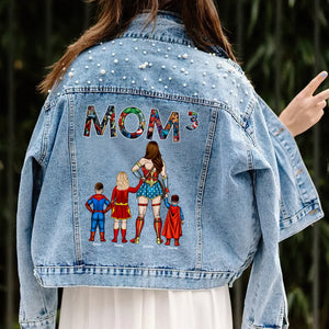 Personalized Gifts For Mom Denim Jacket Mom 03qhqn010424pa - Denim Jacket - GoDuckee