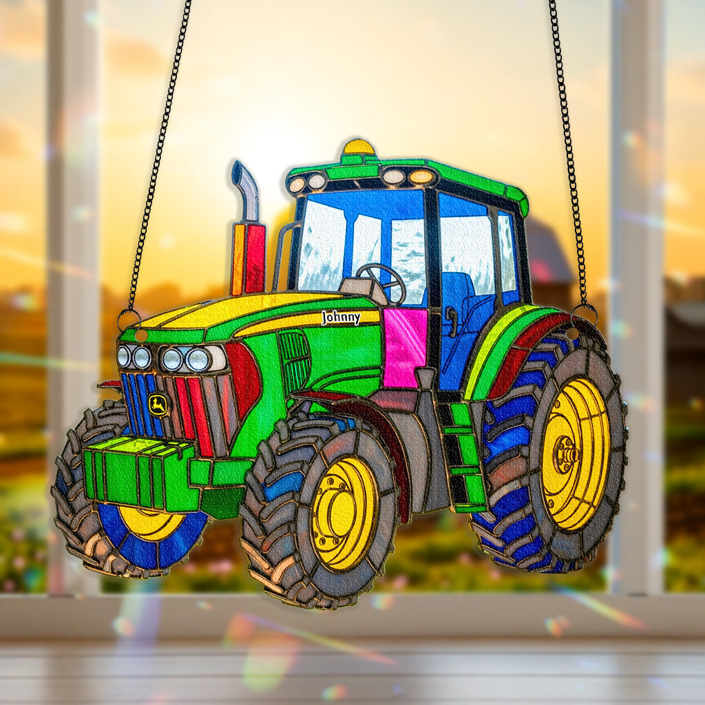 Tractor Suncatcher Ornament - Personalized Gifts For Tractor Lovers 03tgmg180725 - Ornament - GoDuckee