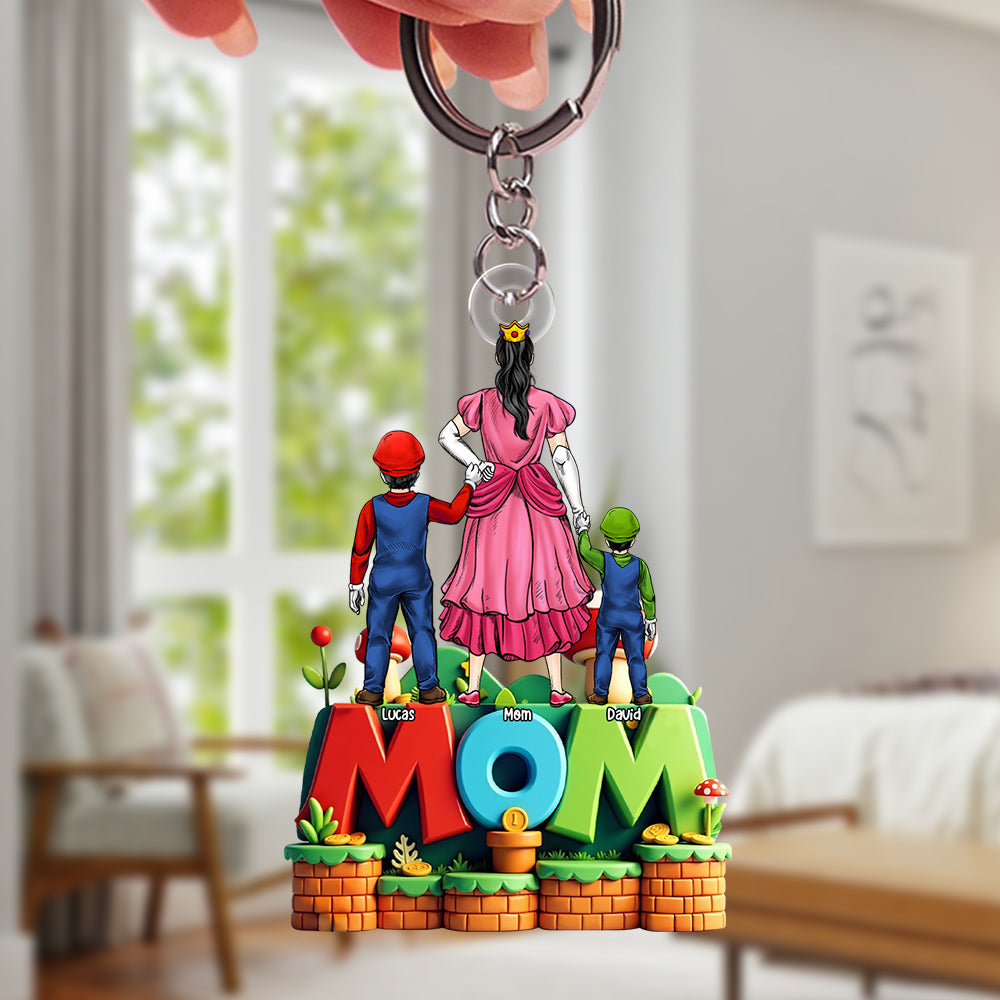 Mushroom Mom Keychain Personalized Gifts For Mom 03TOTN240425PA - Keychains - GoDuckee