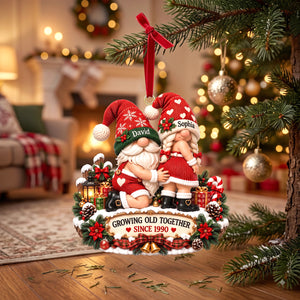 Cheeky Old Couple Ornament - Personalized Christmas Gift For Couples 02NATN260926
