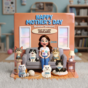 Cat Mom Acrylic Plaque - Personalized Gifts For Cat Lovers 02kita230226 - Shaped Plaques - GoDuckee