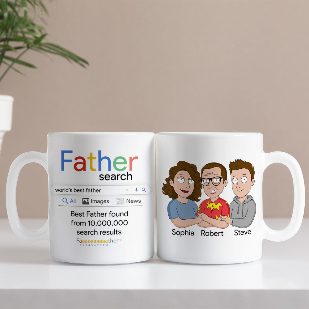 The Best Father Search Personalized Coffee Mug DR-WHM-04dnpo150523 - Coffee Mug - GoDuckee