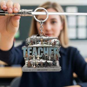 Best Teacher In The Galaxy Keychain - Personalized Gifts For Teacher 06qhqn280625 - Keychains - GoDuckee