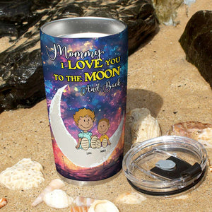 Personalized Gifts For Mom Tumbler We Love You To The Moon And Back 03KAMH270225PA - Tumbler Cup - GoDuckee
