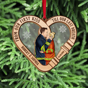 From Our First Kiss Till Our Last Breath, 2 Layered Mix Ornament, Christmas Gift - Ornament - GoDuckee