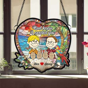 Personalized Gifts For Couple Suncatcher Ornament Summer Holiday 02KAMH100125PA - Ornament - GoDuckee