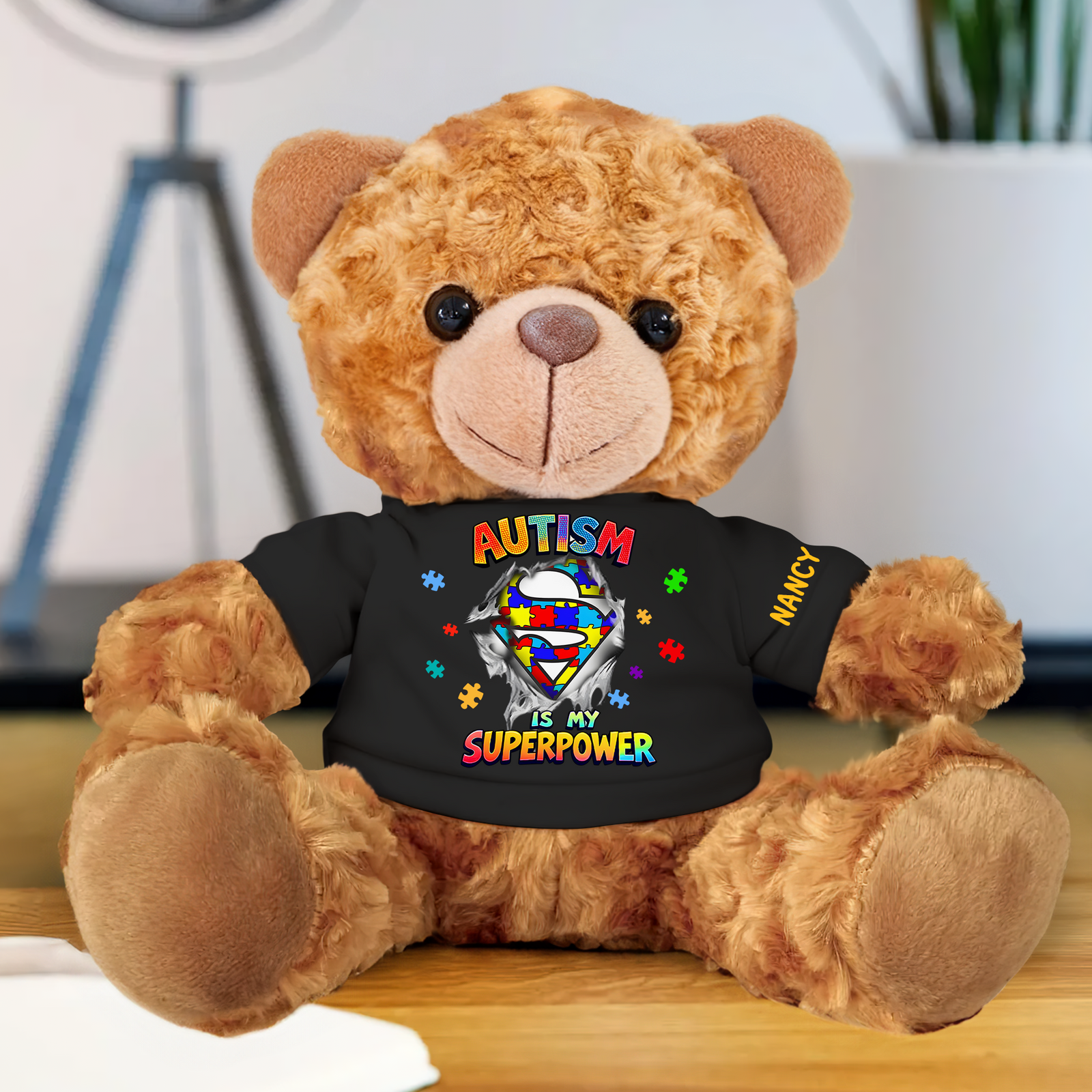 Personalized Gifts For Autism Kids Bear With Shirt 01topu270225 - Bear - GoDuckee