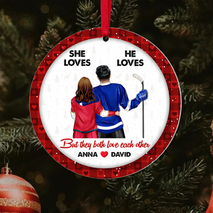 Personalized Gifts For Ice Hockey Lovers Couple Christmas Ornament 05hupu141024tm - Ornament - GoDuckee