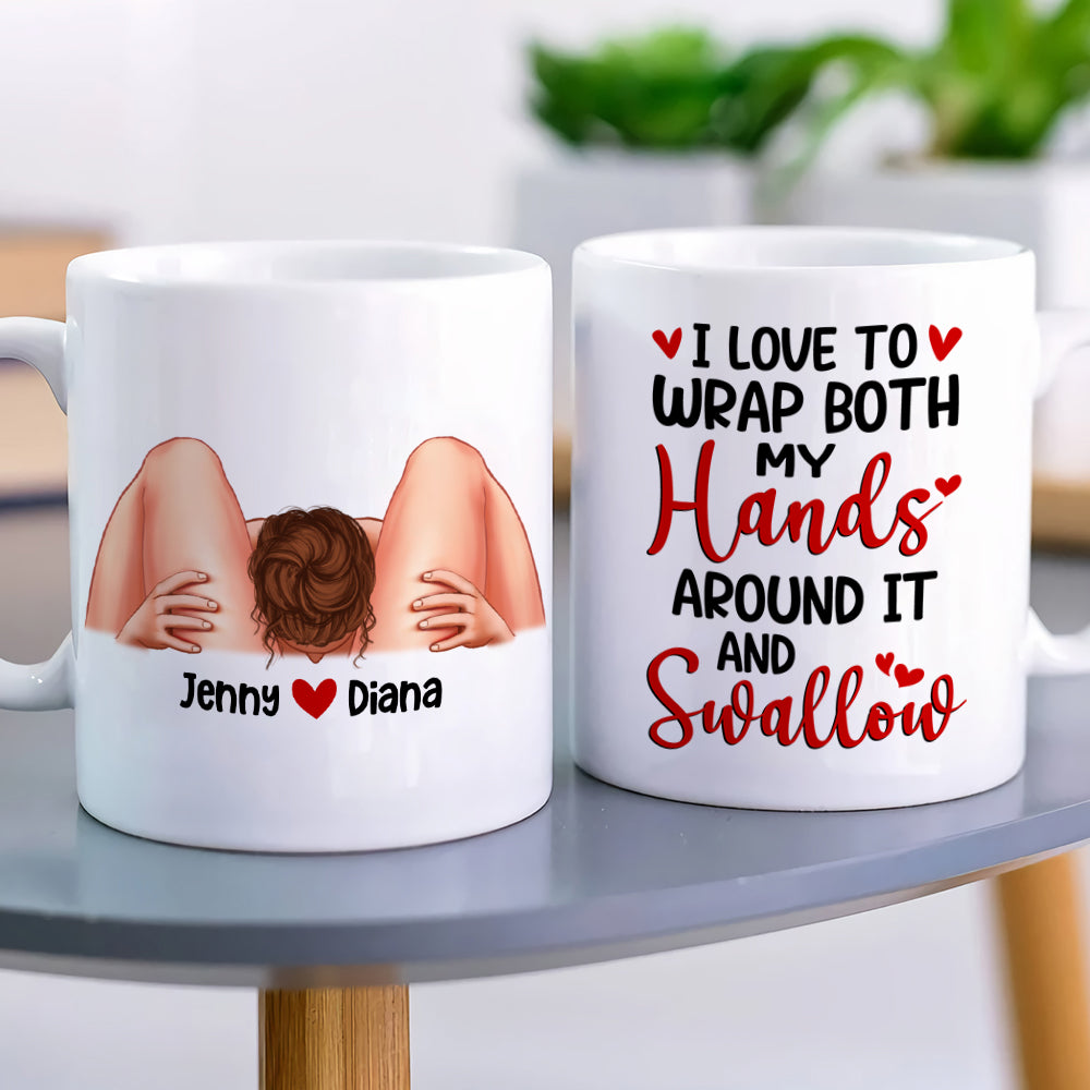 Romantic Couple, I Love To Wrap Both My Hands, Personalized Coffee Mug, Couple Gift, Gifts For Her, Gifts For Him - Coffee Mug - GoDuckee