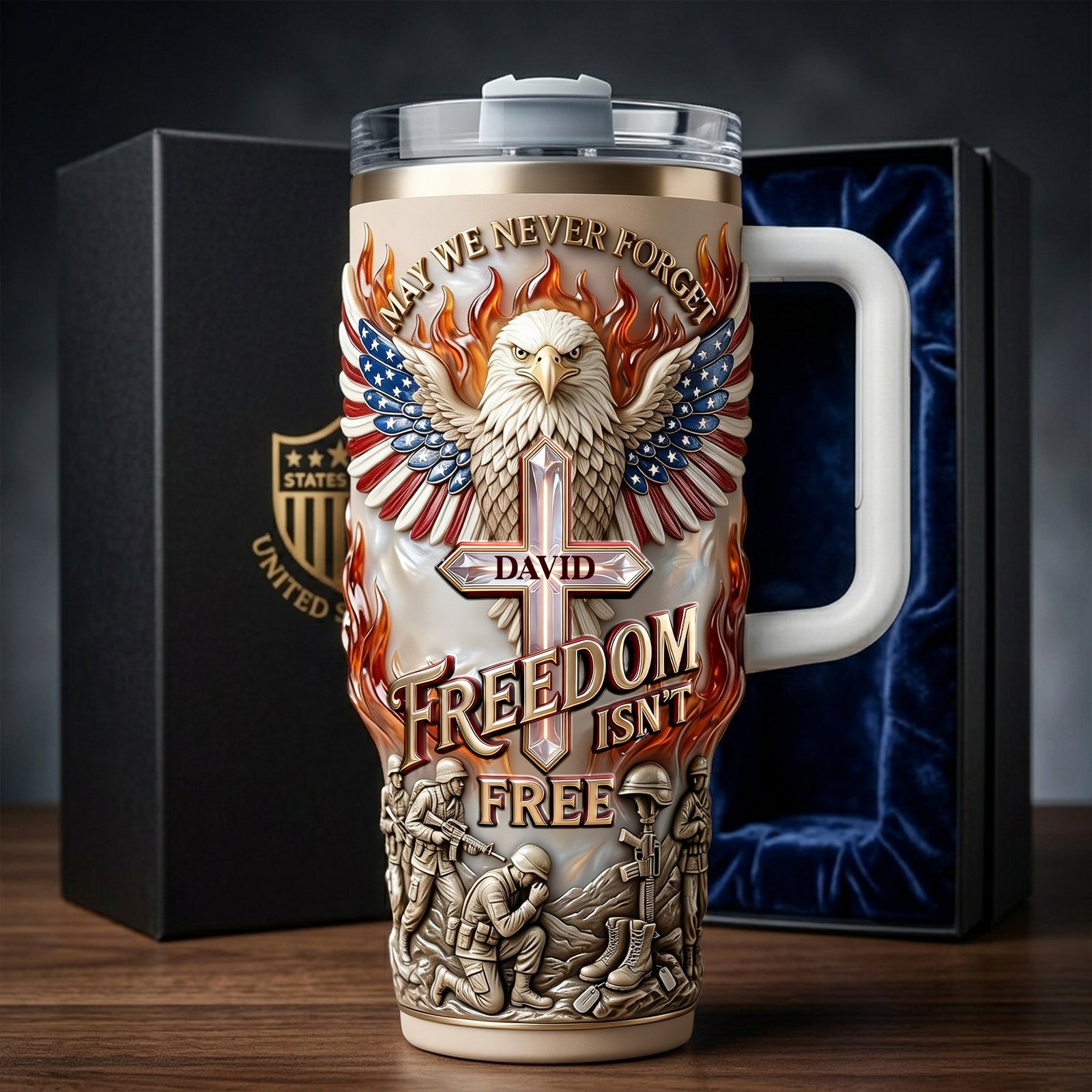 Freedom Is Not Free Tumbler - Personalized Gifts For Patriots 04PALU250326 - Tumbler Cup - GoDuckee