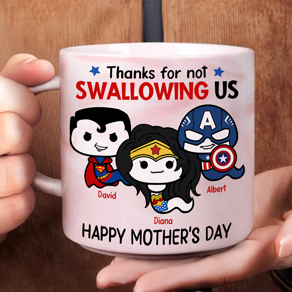 Personalized Gift For Mom Marble Mug Super Sperm Mother's Day 04ACQN190325 - Coffee Mug - GoDuckee