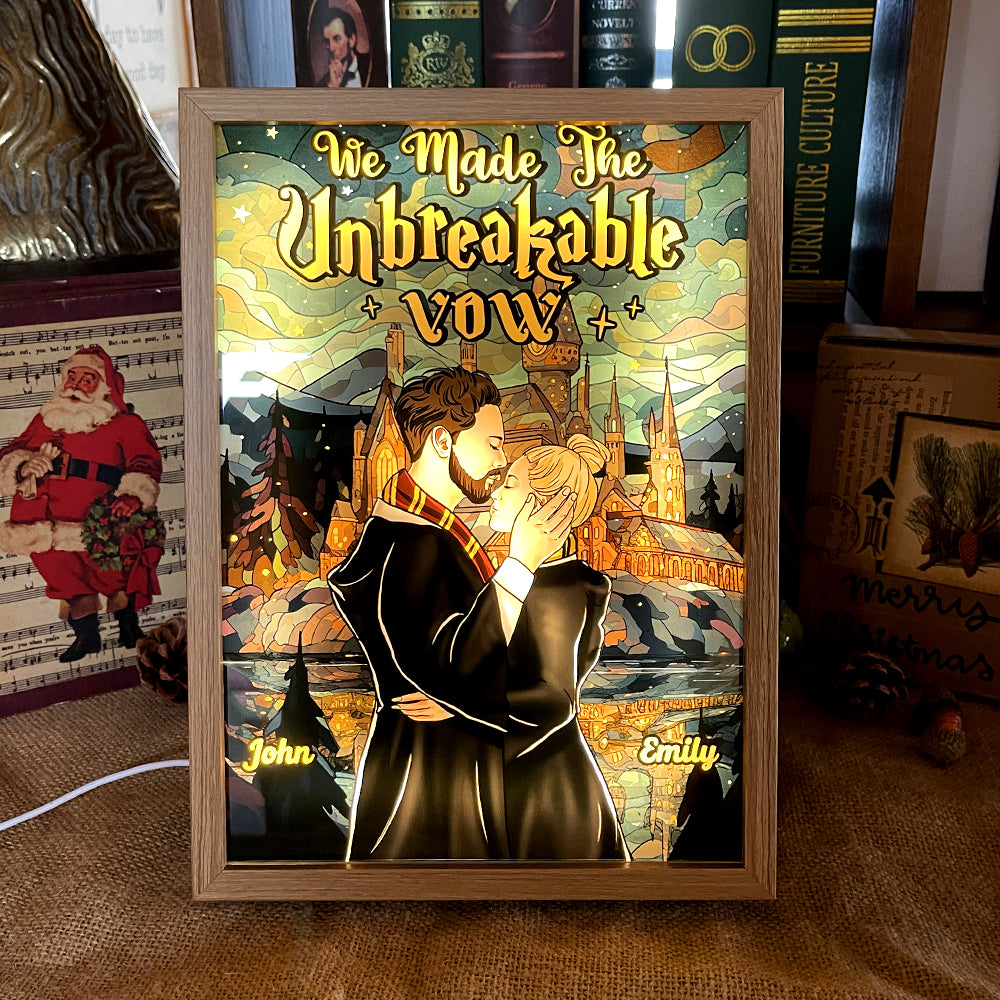 We Made The Unbeakable Vow, Couple Gift, Personalized Light Picture Frame, Wizard Couple Light Frame 01NAHN170823TM TT - Poster & Canvas - GoDuckee