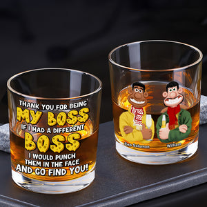 Personalized Funny Gifts For Boss Whiskey Glass 05tgtn120225pa - Whiskey Glass - GoDuckee