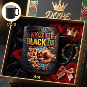 Dope Black Dad Magic Mug - Personalized Gifts For Dads 03hudh200426 - Coffee Mug - GoDuckee