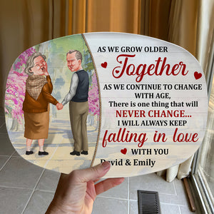 As We Grow Older Together I Will Always Keep Falling In Love With You-CustomizingBox - Personalized Resin Plate-Gift For Old Couple- Couple Resin Plate - Resin Plate - GoDuckee