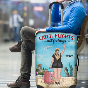 Catch Flights Not Feelings Personalized Travelling Luggage Cover Gift For Travel Lover - Tote Bag - GoDuckee