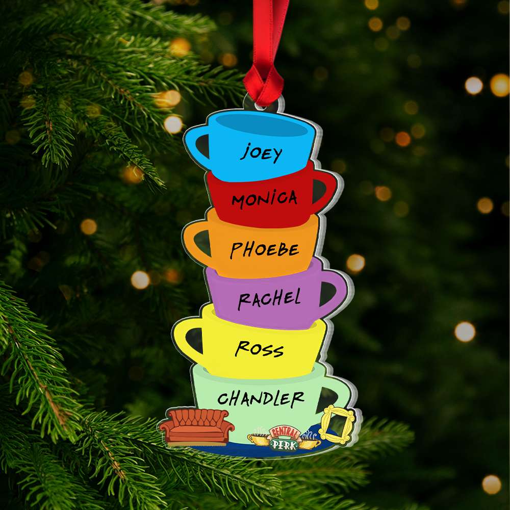 Gift For Friends, Personalized Acrylic Ornament, Teacup Friends Ornament, Christmas Gift 01HUHN201123 - Ornament - GoDuckee