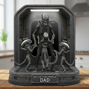Personalized Gifts For Dad Acrylic Plaque, Alien Dad 03QHQN130525 - Shaped Plaques - GoDuckee