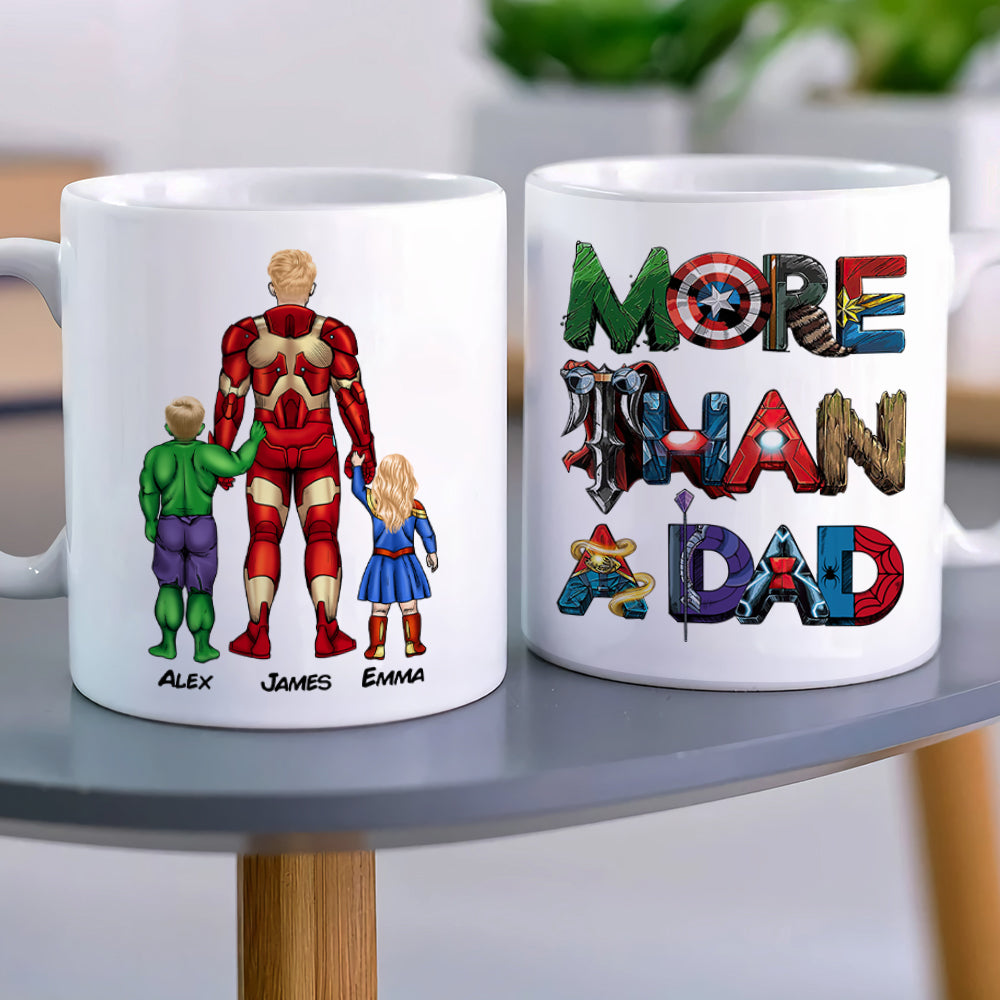 Super Dad Personalized Mug Father's Day Gift DR-WHM-05QHHN110523TM - Coffee Mug - GoDuckee