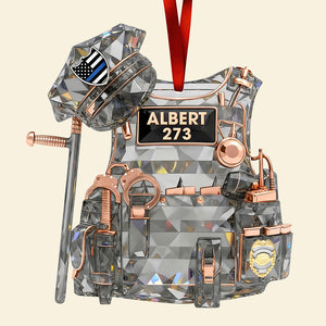 Police Vest Christmas Ornament - Personalized Gifts For Police Officer 04qhqn101025 - Ornament - GoDuckee