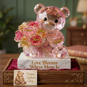 Mom Bear Acrylic Plaque - Personalized Gifts For Mother 04pgta300326 - Shaped Plaques - GoDuckee