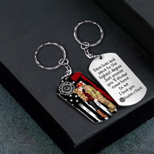 Just Promise You'll Always Come Home To Me, Personalized Couple Keychain, Valentine Gifts, Gift For Couple - Keychains - GoDuckee