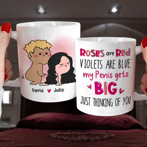 Roses Are Red, Violets Are Blue, Gift For Couple, Personalized Tumbler, Naughty Couple Tumbler, Couple Gift - Coffee Mug - GoDuckee