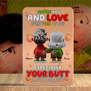 Personalized Funny Gifts For Couples Aluminum Wallet Card I Adore You 02OHLU311224 - Wallet Card - GoDuckee