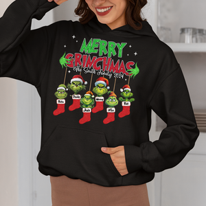 Personalized Gifts For Family Green Monster Christmas Shirt 01ohpu260924 - Shirts - GoDuckee