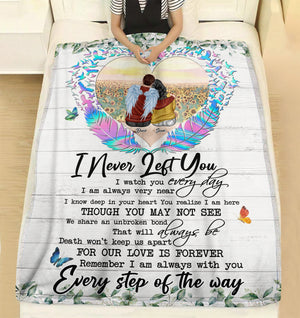 I Never Left You Personalized Blanket, Memorial Gift- Heaven Blanket - Blanket - GoDuckee