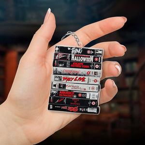 Classic Horror Movies Tape Collection Keychain, Gift For Horror Fans 02qhqn260623 - Keychains - GoDuckee