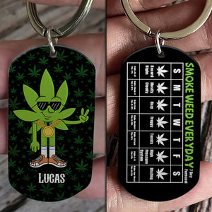 Personalized Gifts For Friend Keychain 05totn080724 Weed Smoking Forecast - Keychains - GoDuckee