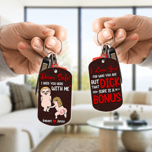 Romantic Couple, I Need You Here With Me, Personalized Keychain, Gifts For Couple - Keychains - GoDuckee