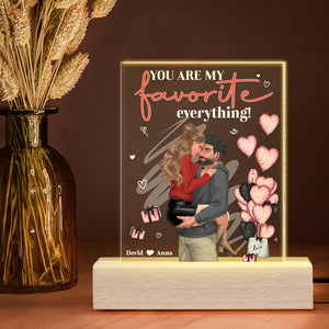 You're My Favorite Everything, Personalized Led Light, Best Gifts For Couple - Led Night Light - GoDuckee