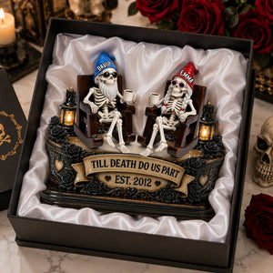 Couple Gnome Skeleton Acrylic Plaque - Personalized Gifts For Couple 05ohlu180826 - Shaped Plaques - GoDuckee
