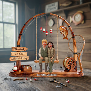 Fishing Couple Acrylic Plaque - Personalized Gifts For Couples 01ohta220126 - Shaped Plaques - GoDuckee