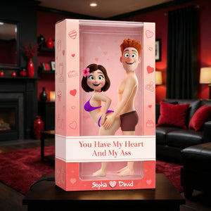 Cheeky Couple Acrylic Plaque - Personalized Gifts For Couple Valentine Plaque 07OHLU230126 - Shaped Plaques - GoDuckee
