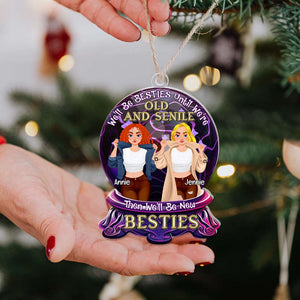 Personalized Gifts For Besties Acrylic Ornament, Christmas Crystal Ball 01TGLU081124PA - Ornament - GoDuckee