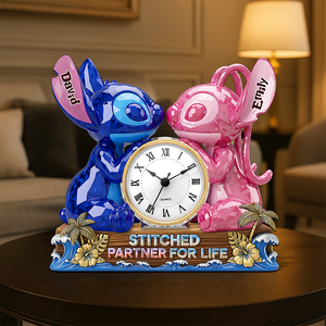Partner For Life Desk Clock Plaque - Personalized Gifts For Couple 02ohpu060625 - Clock Plaques - GoDuckee