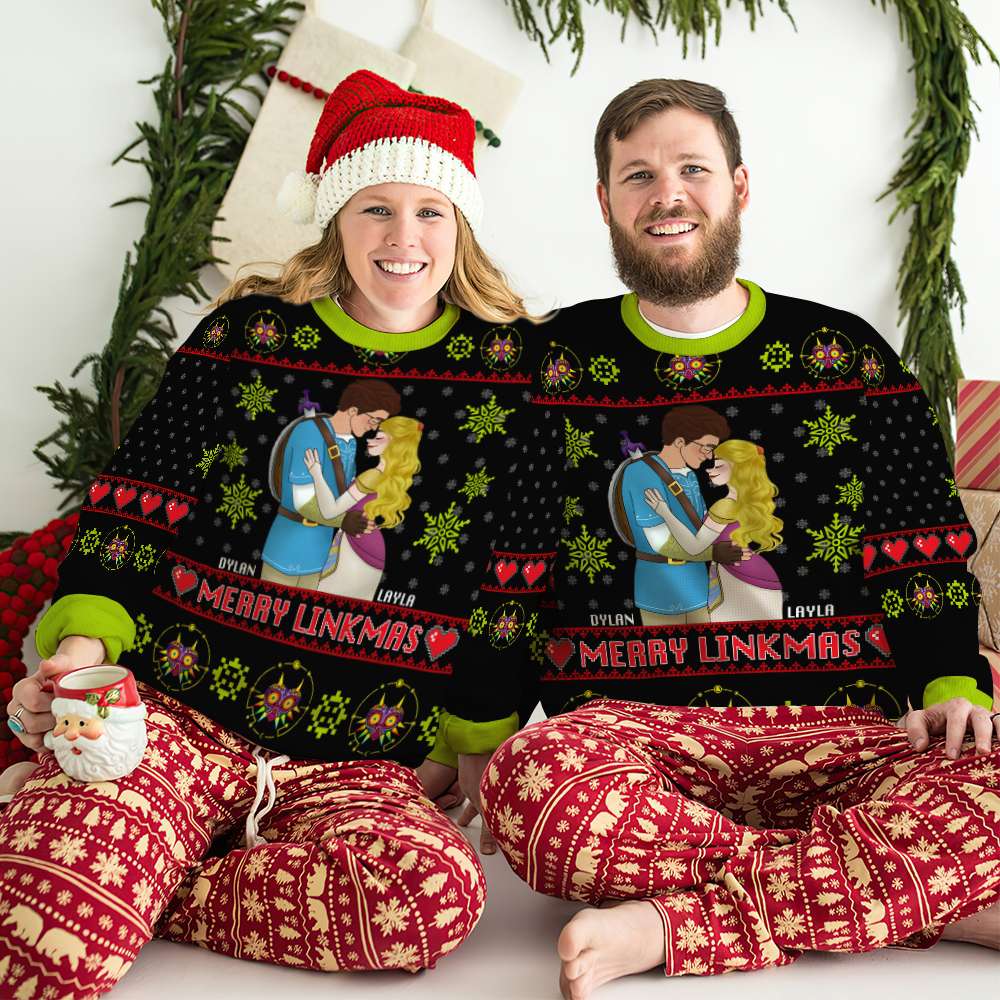 Personalized Gifts For Couple Love Game Christmas Ugly Sweater 04TGLU091124HG - Ugly Christmas Sweater - GoDuckee