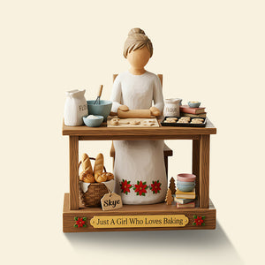 Baking Girl Christmas Custom Shape Acrylic Plaque, Personalized Gifts For Baking Lovers 03pgta281025 - Shaped Plaques - GoDuckee