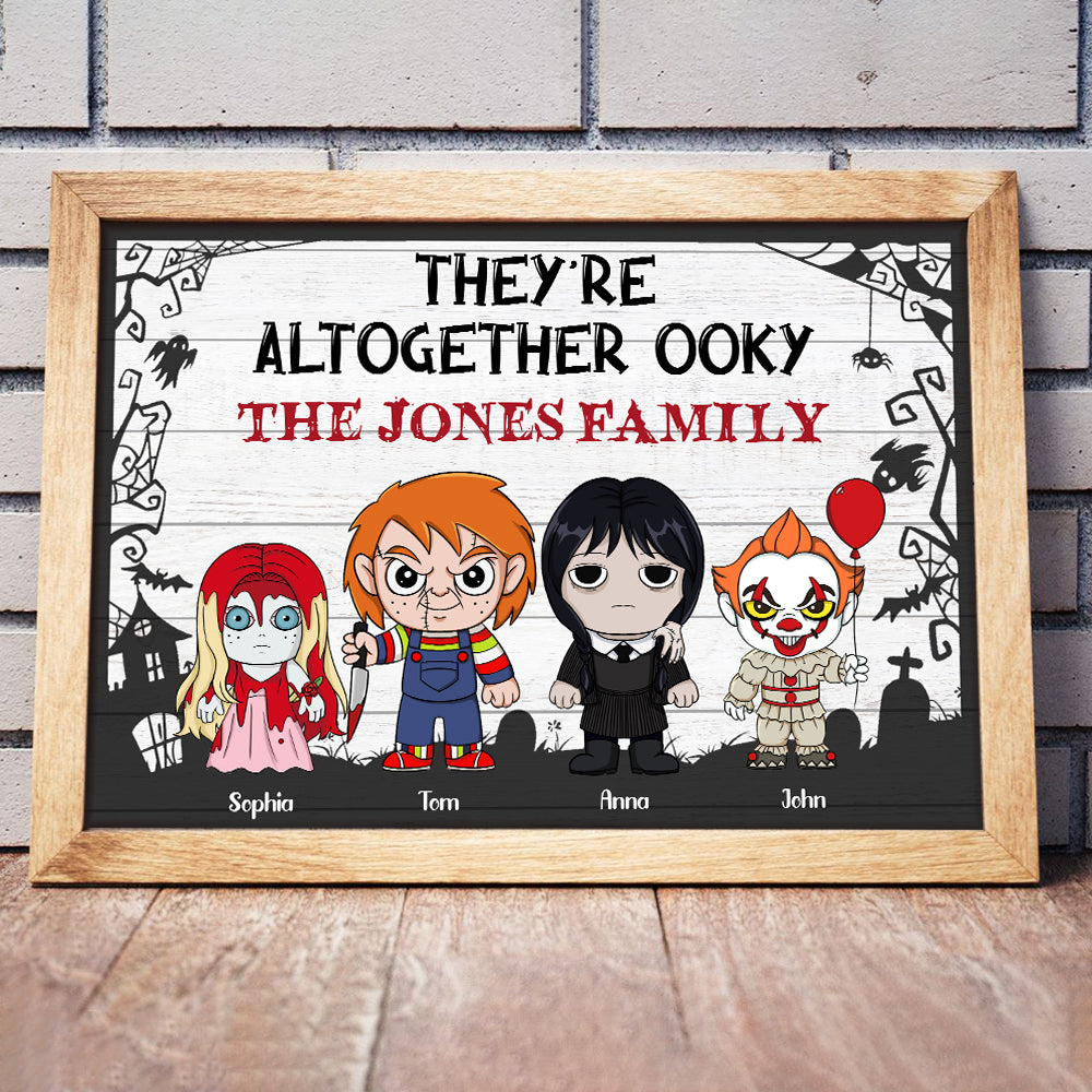 They're All Together Ooky Personalized Family Canvas Print 02NATN170723HA - Poster & Canvas - GoDuckee