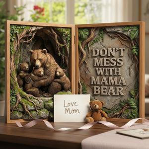 Mama Bear Acrylic Plaque - Personalized Gifts For Mom 02hyta100226 - Shaped Plaques - GoDuckee