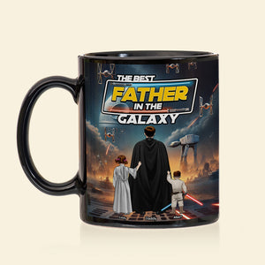 The Best Father In The Galaxy Coffee Mug - Personalized Gifts For Father 03XQQN250425HHHG - Coffee Mug - GoDuckee