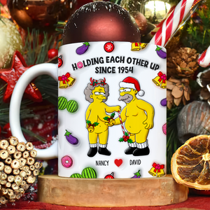 Personalized Christmas Gifts For Naughty Old Couple Inflated Mug 02kapu091024pa - Coffee Mug - GoDuckee