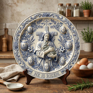 Faith Ceramic Plate Gifts For Christian 04PAQN130126 - Ceramic Round Plate - GoDuckee