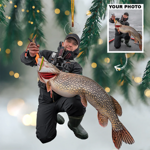 Custom Photo Gifts For Fishing Lover, Upload Fishing Photo Christmas Ornament 38pgxx290824 - Ornament - GoDuckee