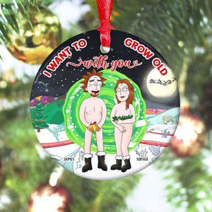 Personalized Gifts For Couple Ornament, Naughty Couple & Christmas Night 02napu150724hg - Ornament - GoDuckee