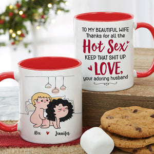 To My Beautiful Wife, Gift For Couple. Personalized Mug, Funny Couple Mug, Couple Gift - Coffee Mug - GoDuckee